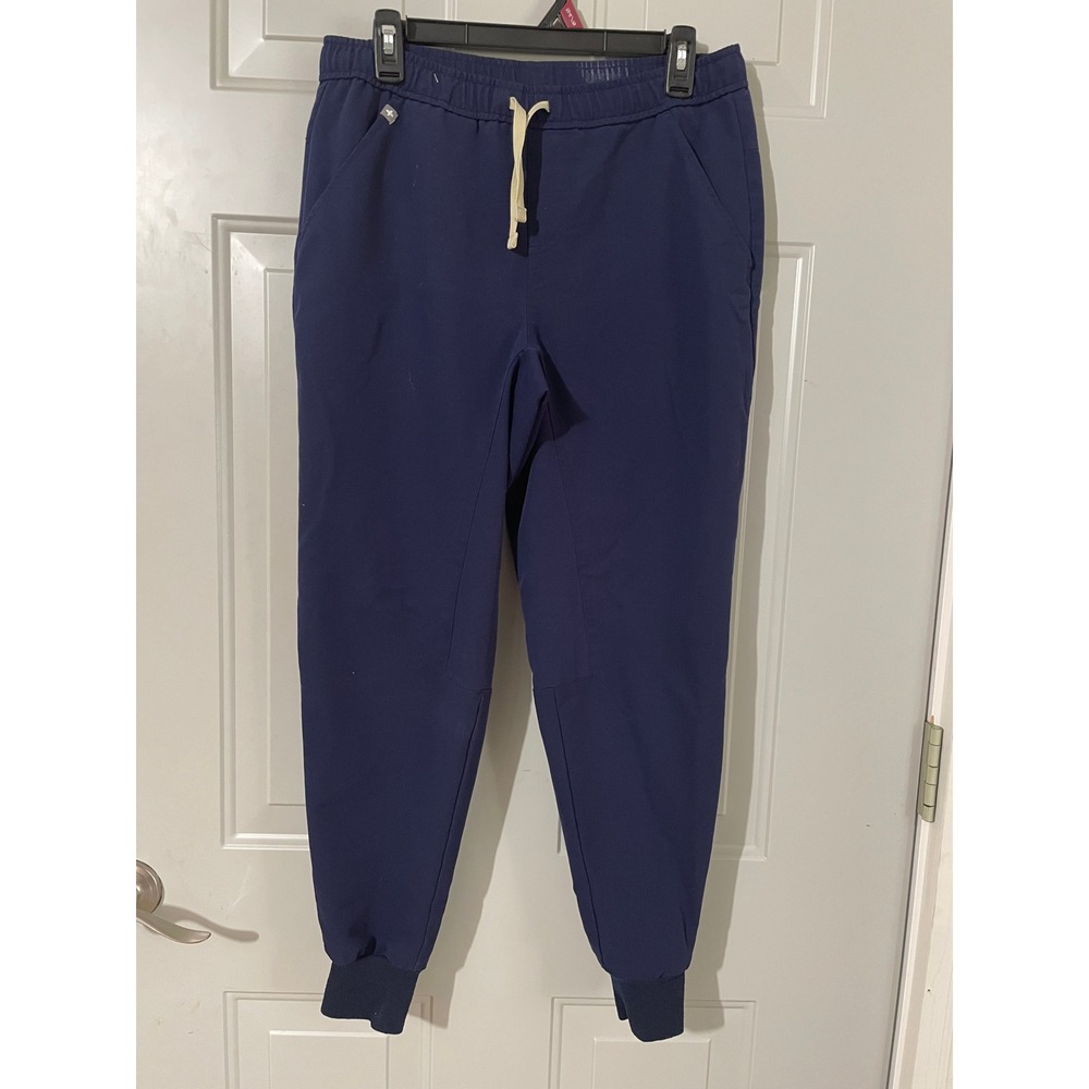 FIGS Scrub Set Women Sm Navy Blue Good Technical Collection Joggers Button Top - Picture 7 of 10